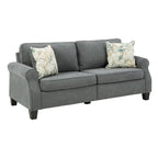 Alessio charcoal sofa on white background