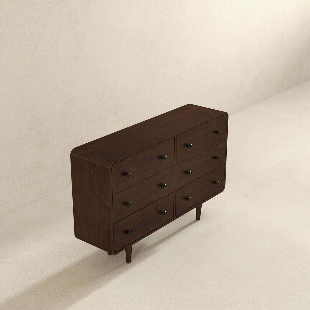 Alexa Mid Century Modern Dresser 6 Drawers