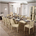ESF Furniture - Ambra Dining Table 200 cm with 1-ext. 50 cm in Ivory - AMBRA-DT-200