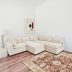 Hayward Ivory Velvet Modular Sectional Sofa