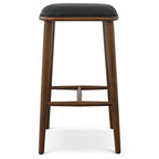 Jason Black PU Leather Bar Stool