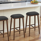 Jason Black PU Leather Bar Stool