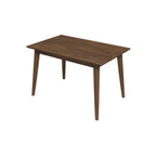 Levi Modern Style Solid Wood Rectangular Walnut Top Dining Table 47"