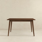 Levi Modern Style Solid Wood Rectangular Walnut Top Dining Table 47"