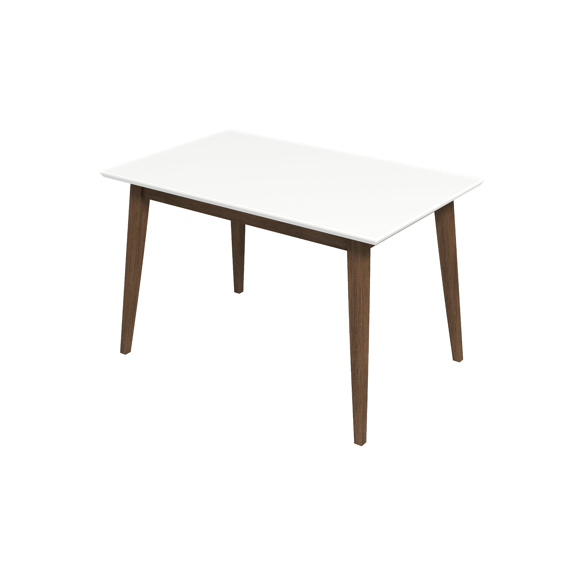 Levi Modern Style Solid Wood Rectangular White Top Dining Table 47"