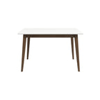 Levi Modern Style Solid Wood Rectangular White Top Dining Table 47"