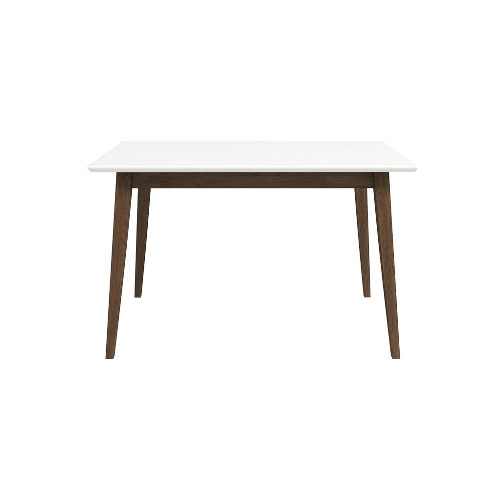 Levi Modern Style Solid Wood Rectangular White Top Dining Table 47"