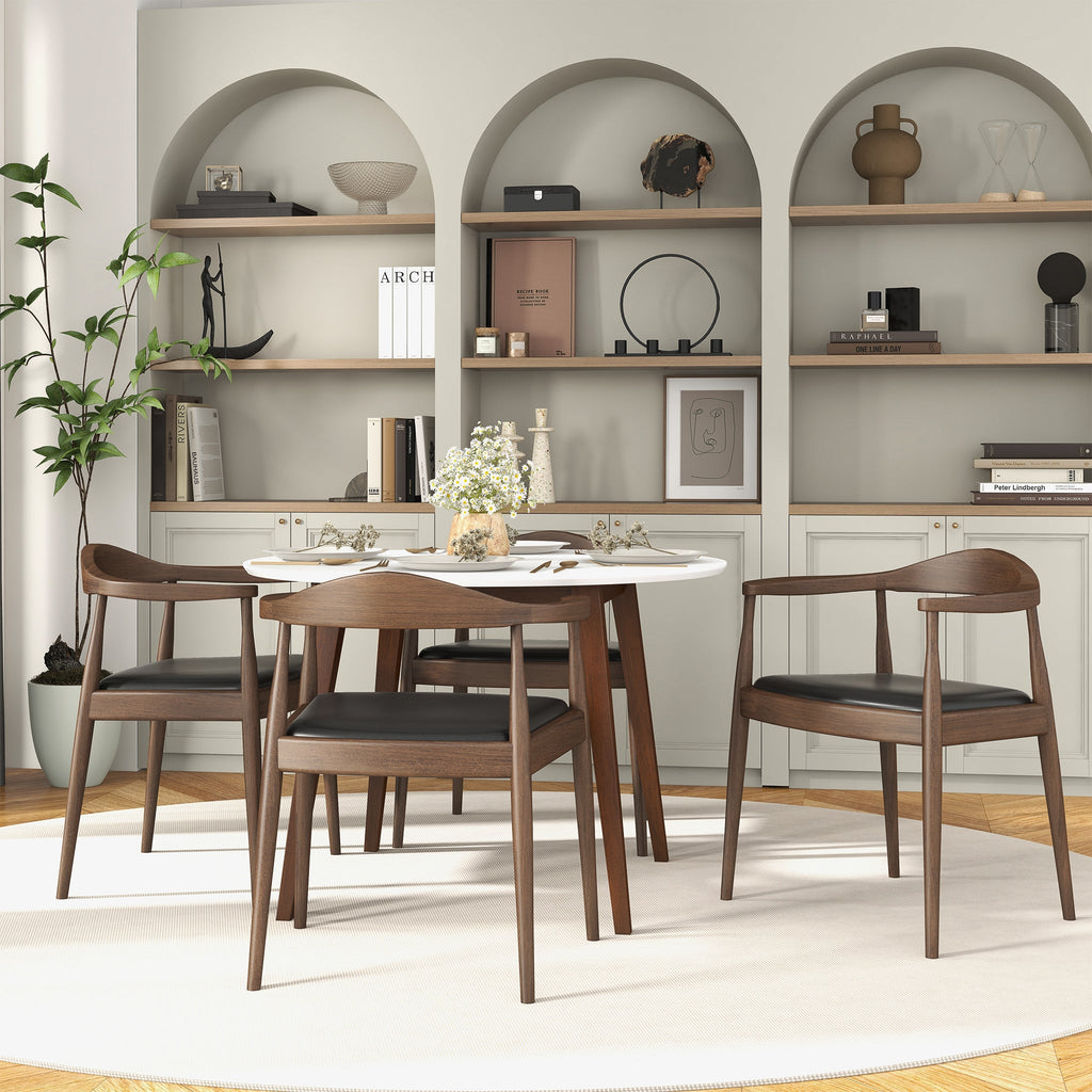 Kelly Black Vegan Leather Dining Chair