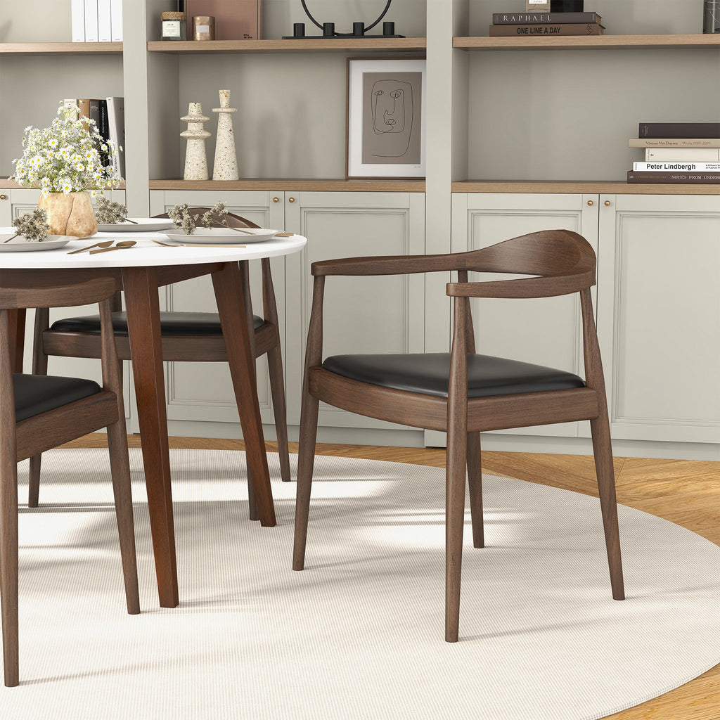 Kelly Black Vegan Leather Dining Chair