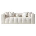 Alana Tufted Ivory Chenille Sofa