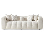 Alana Tufted Ivory Chenille Sofa