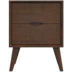 Alexandra Walnut Nightstand - 2 Drawers
