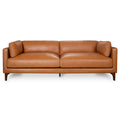 Bellrose Mid-Century Modern Genuine Leather Sofa