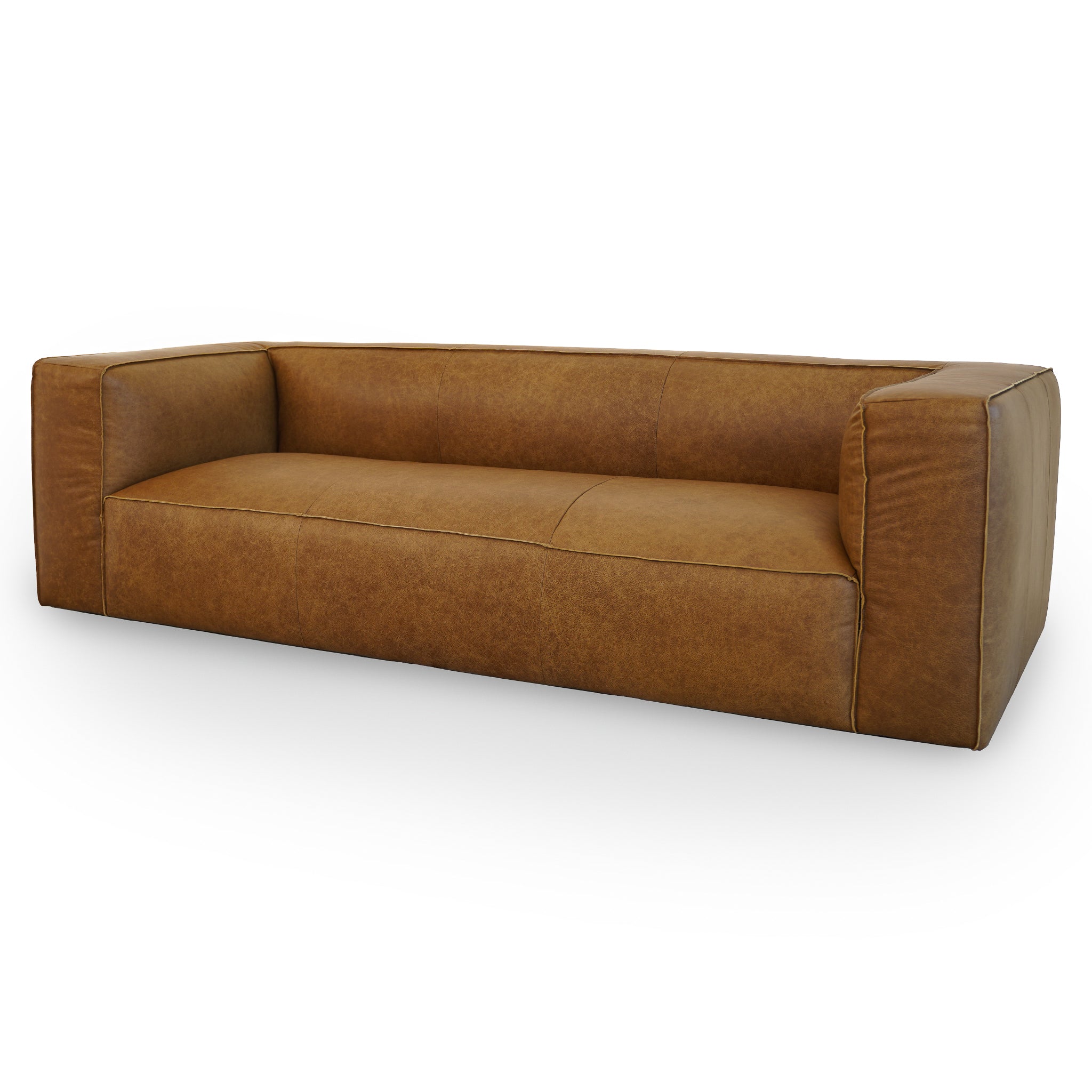 Colton Tan Leather Sofa