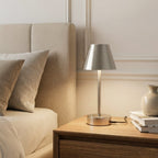 Elegance Rechargeable LED Table Lamp Brushed Nickel LED Touch Switch