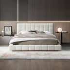 Hudson Ivory Boucle King Bed