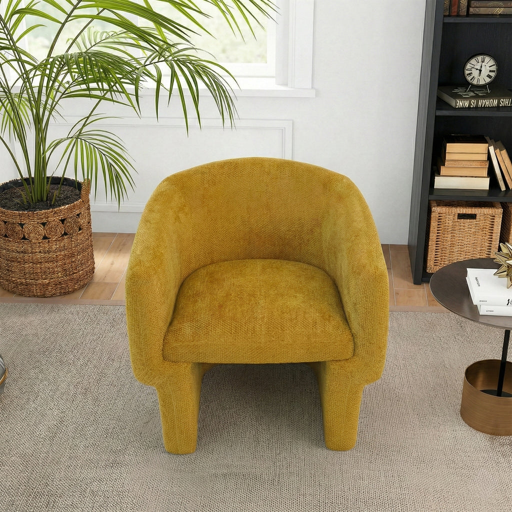 Wichita Gold Chenille Lounge Chair