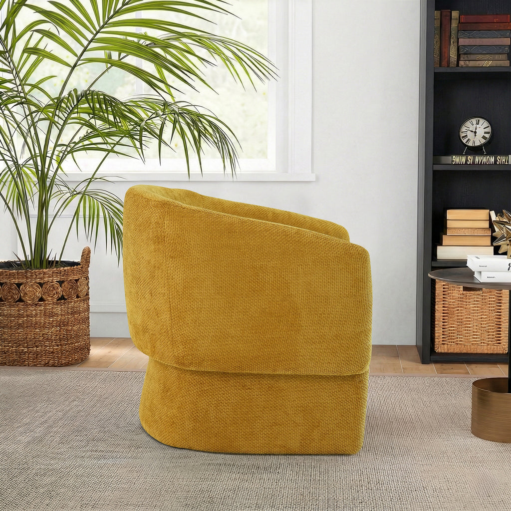 Wichita Gold Chenille Lounge Chair