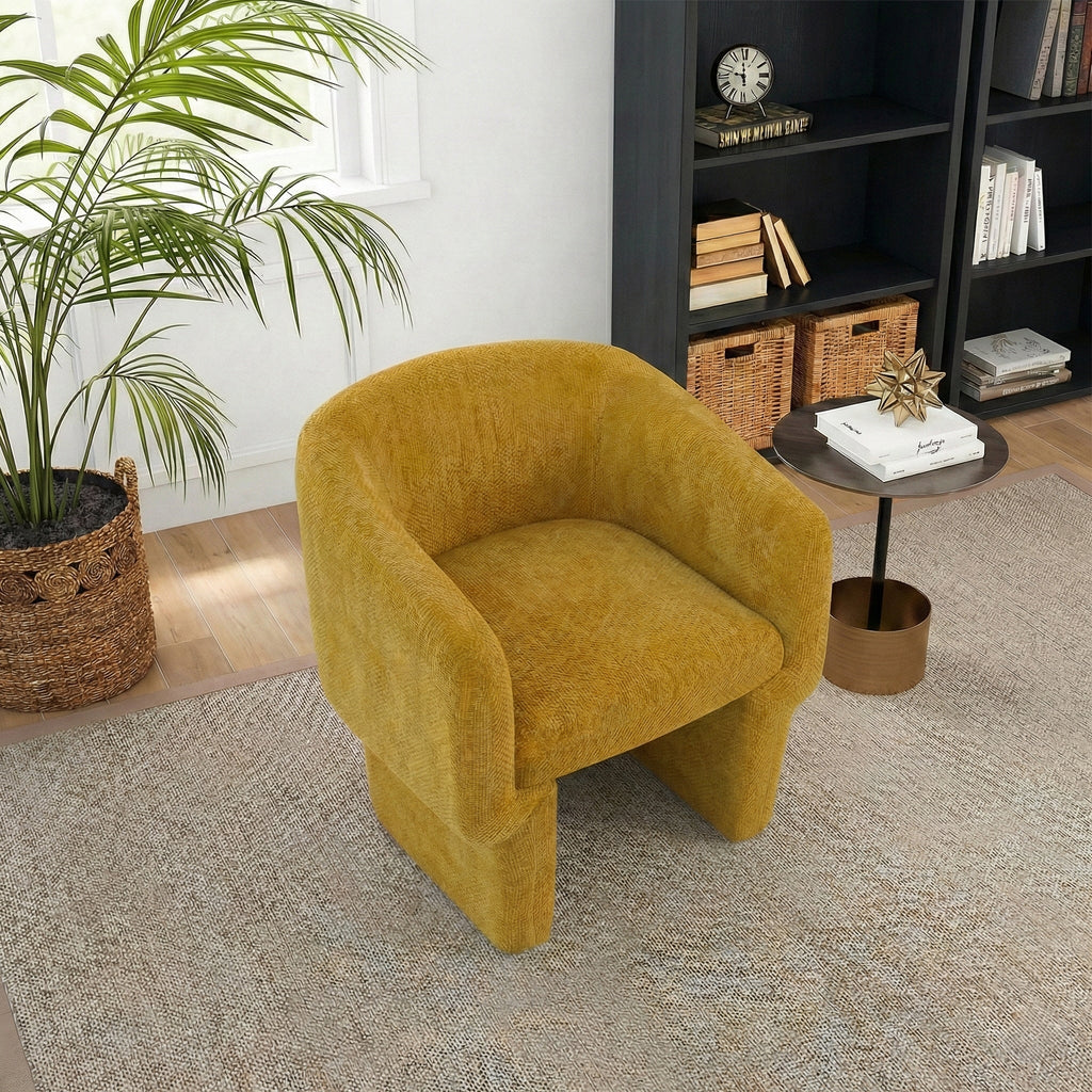 Wichita Gold Chenille Lounge Chair