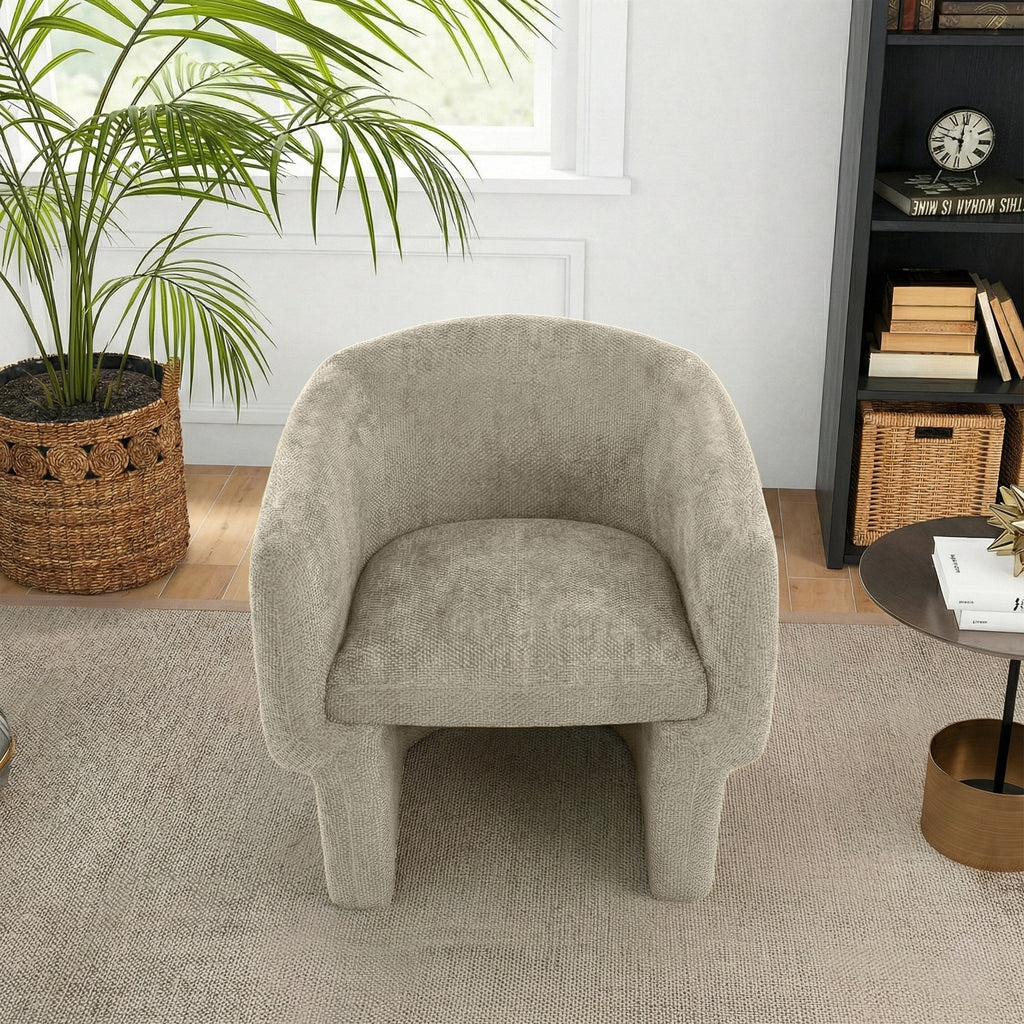 Wichita Light Brown Chenille Lounge Chair
