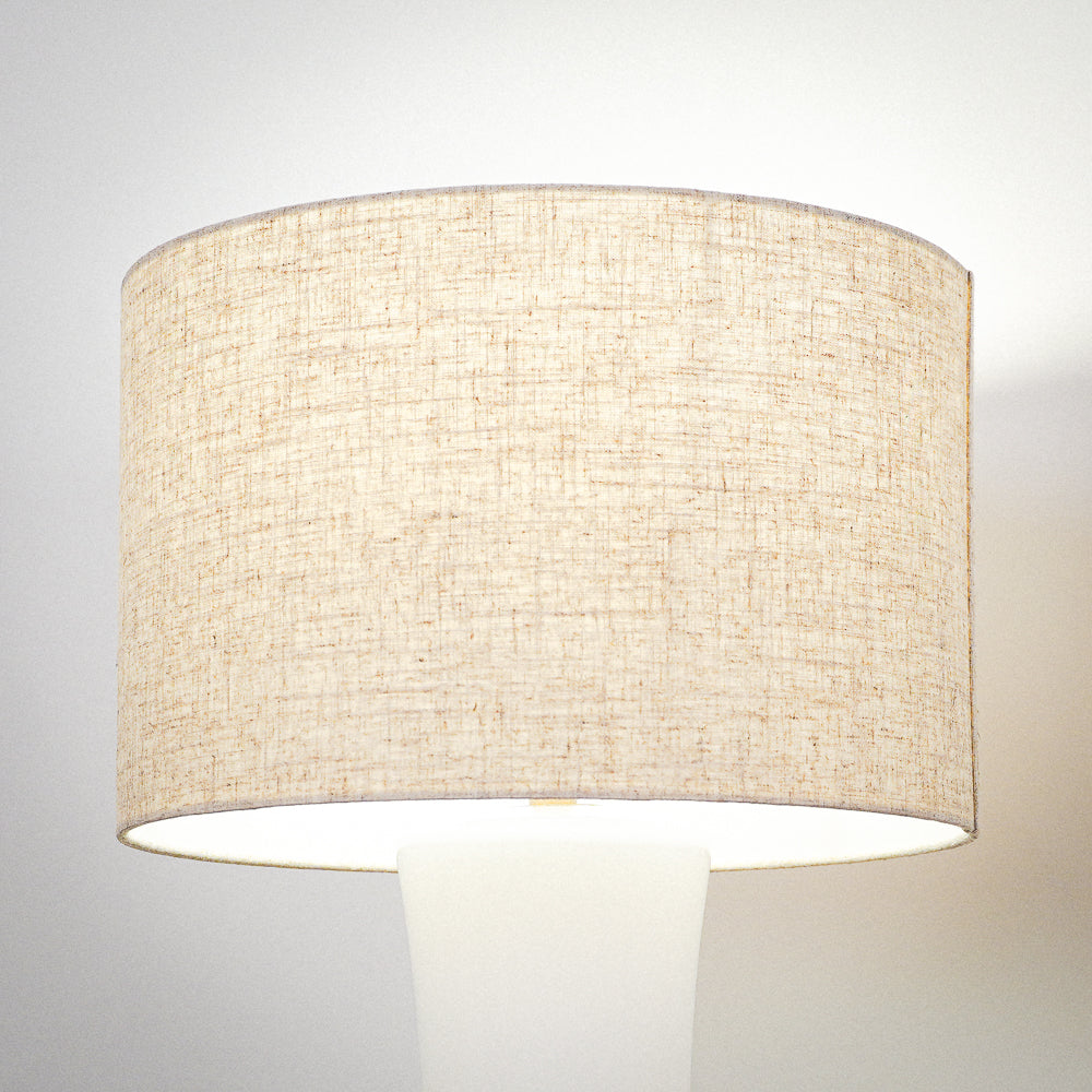Cascade Glass Lamp Golden Base - Off White Glass Table Lamp