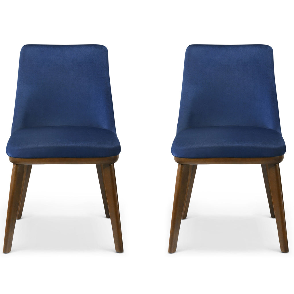 Clove Navy Blue Velvet Dining Chair (Set Of 2)