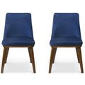 Clove Navy Blue Velvet Dining Chair (Set Of 2)
