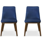 Clove Navy Blue Velvet Dining Chair (Set Of 2)