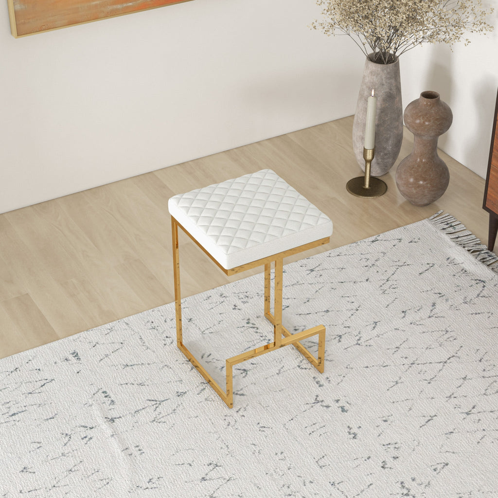 Joel Beige Boucle Counter Stool