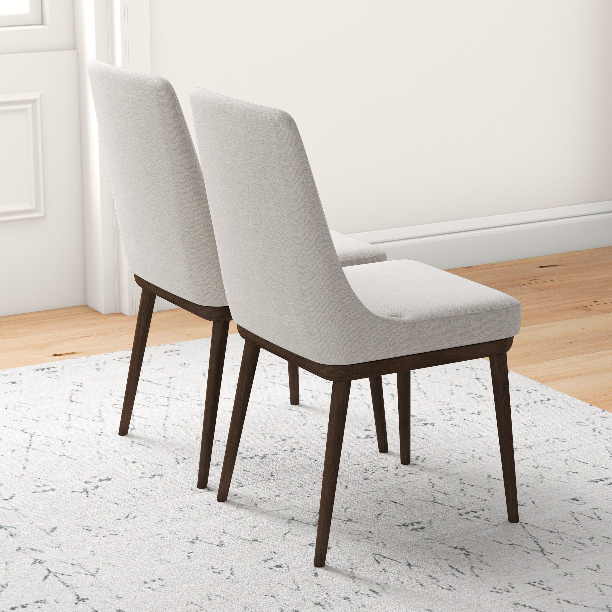 Kate Beige Fabric Dining Chair (Set Of 2)