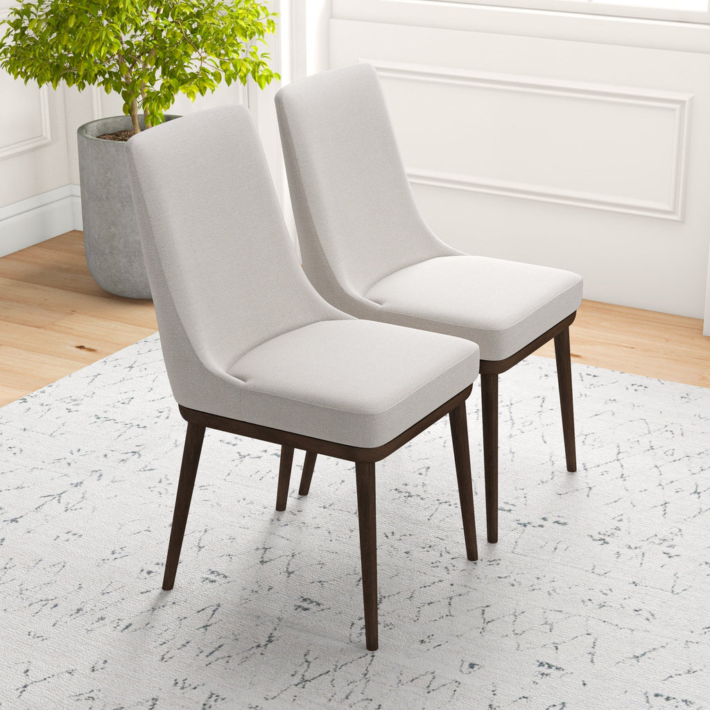 Kate Beige Fabric Dining Chair (Set Of 2)