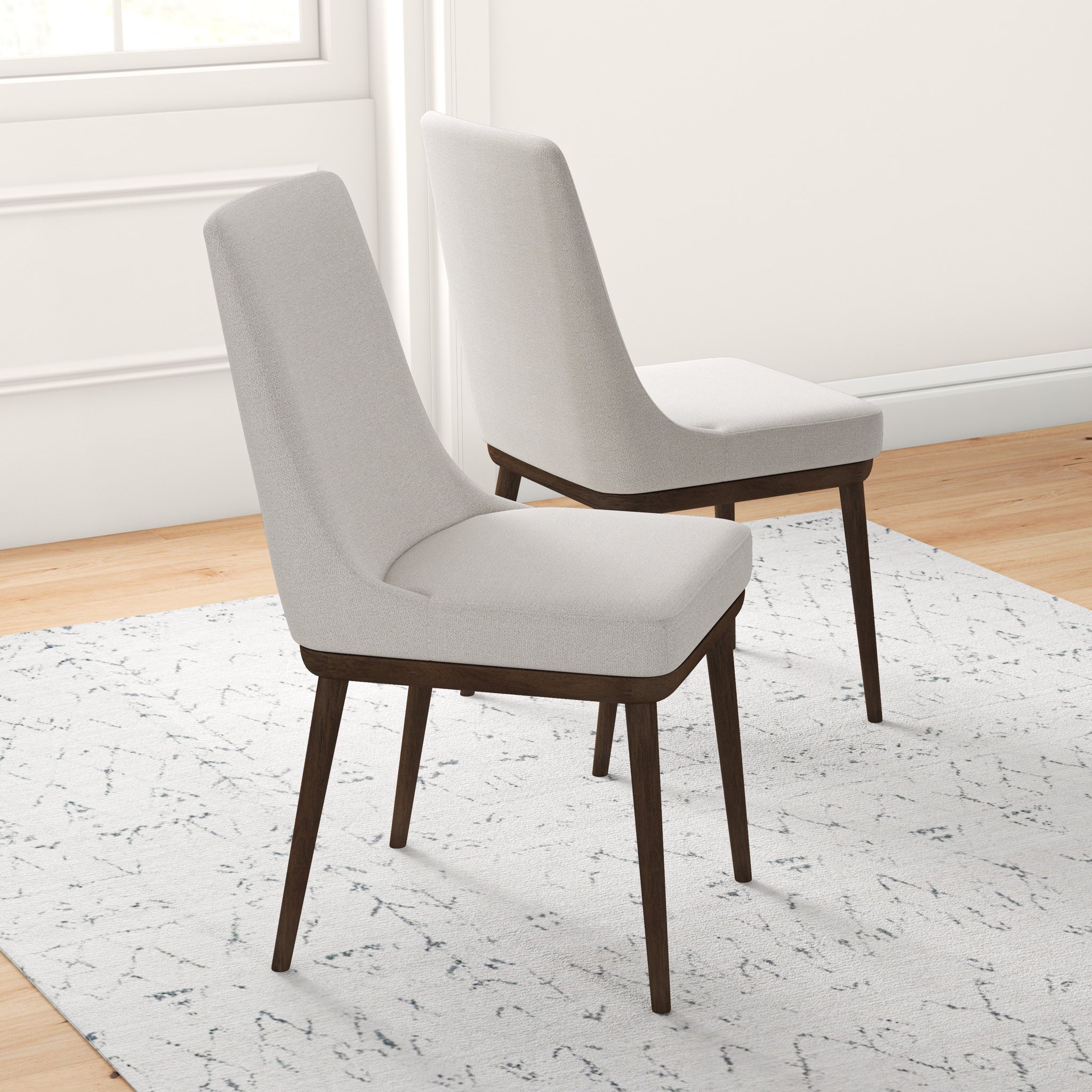 Kate Beige Fabric Dining Chair (Set Of 2)