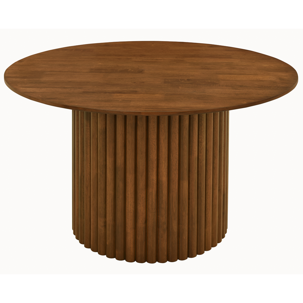 Merlin Solid Wood Walnut Round Dining Table