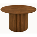 Merlin Solid Wood Walnut Round Dining Table
