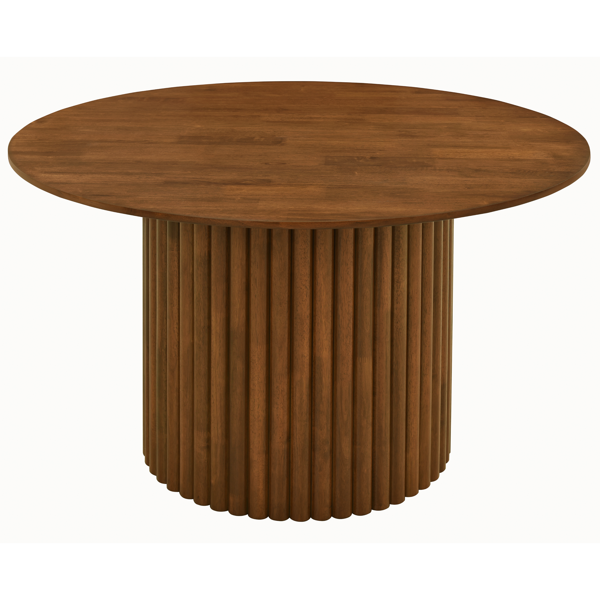 Merlin Solid Wood Walnut Round Dining Table