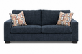 Aviemore navy queen sleeper sofa on white background