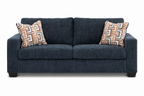 Aviemore navy queen sleeper sofa on white background