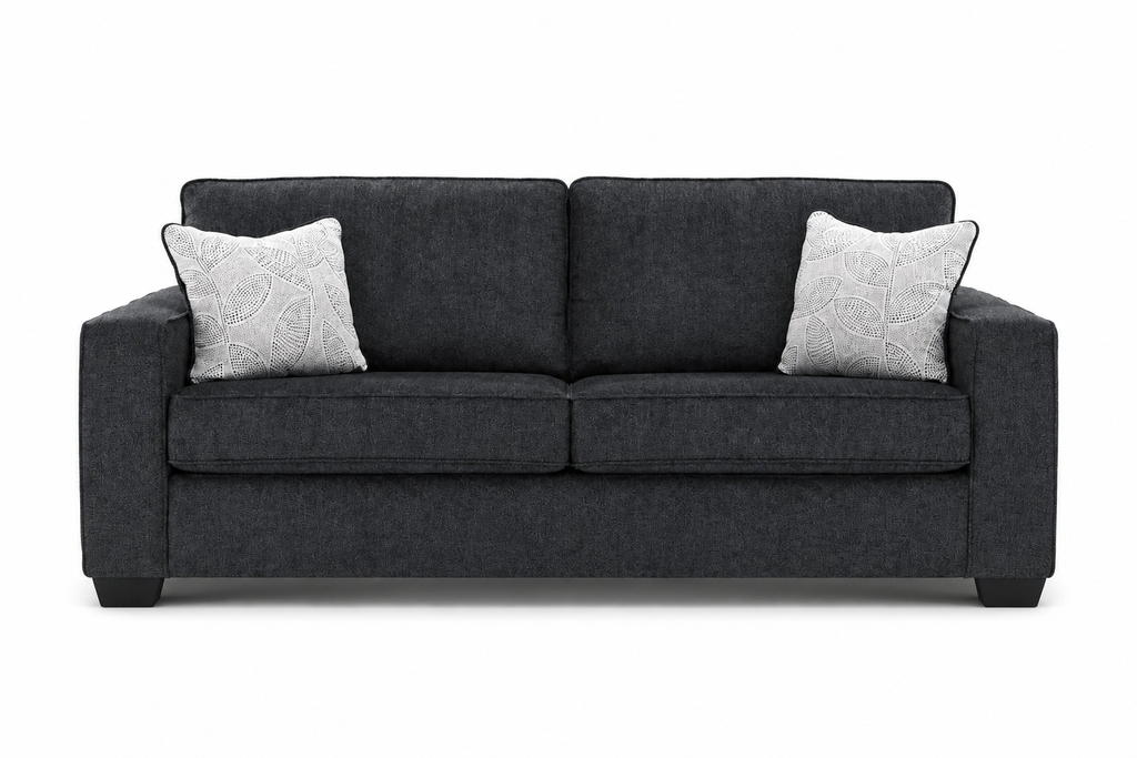 Ashley 8721339 charcoal queen sleeper sofa on white background