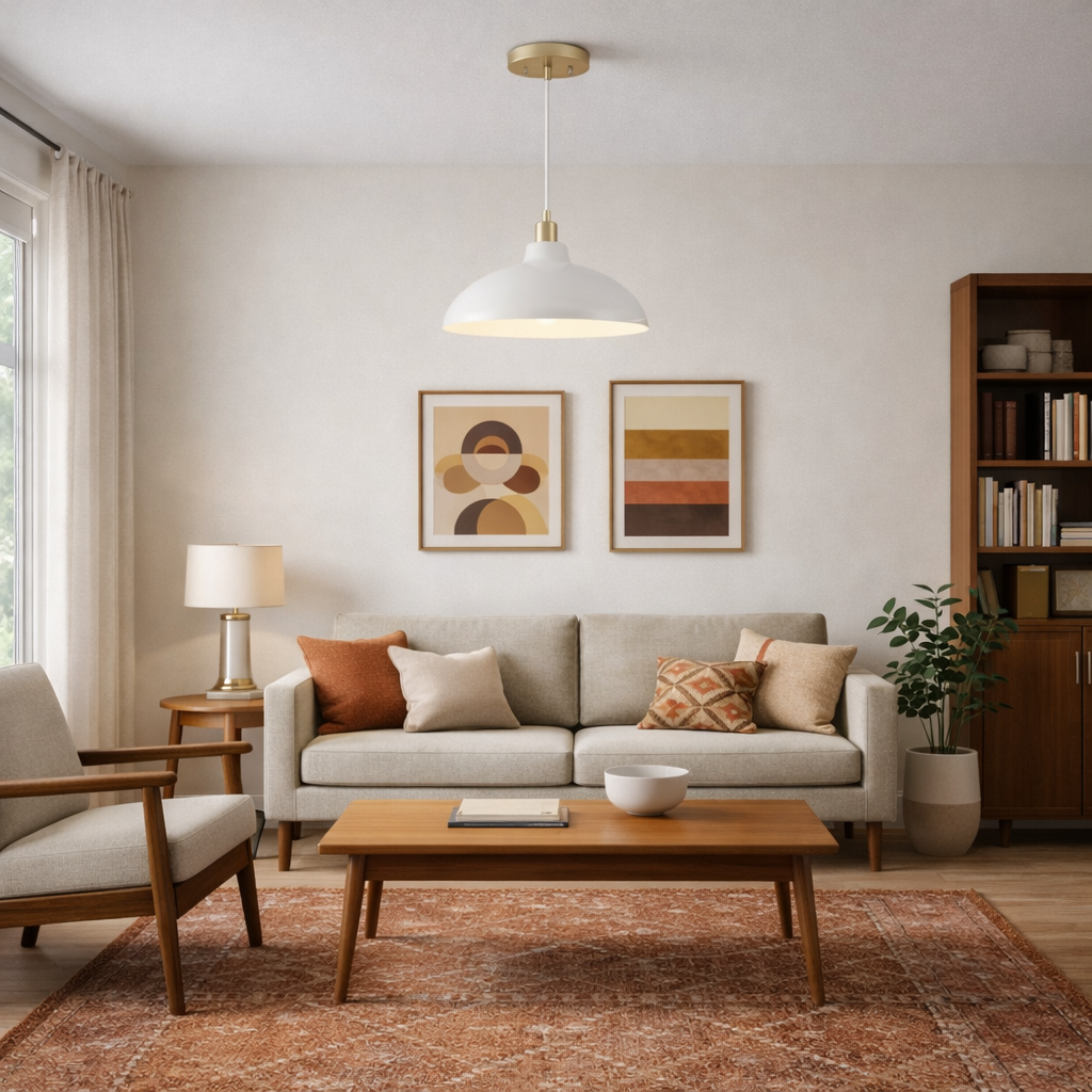 Astral Single Light White Pendant Lamp