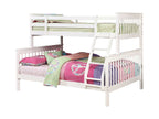 Chapman Wood Twin Over Twin Bunk Bed with Mattress White
