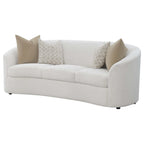 Rainn 3-piece Boucle Upholstered Sloped Arm Sofa Set Latte