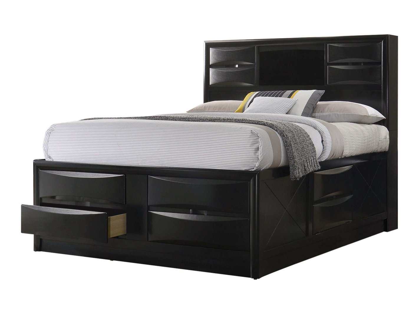Briana 4-piece Eastern King Bedroom Set Black