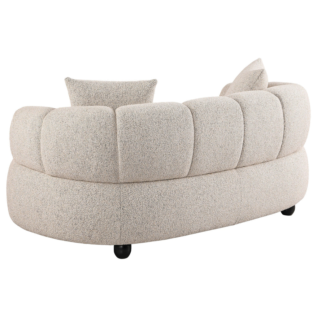 Whitney Contemporary Channel Tufted Woven Fabric Upholstered Sofa