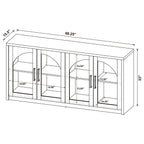 Riva 4-door Dining Sideboard Buffet Storage Credenza Black