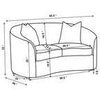 Rainn Boucle Upholstered Sloped Arm Loveseat Latte