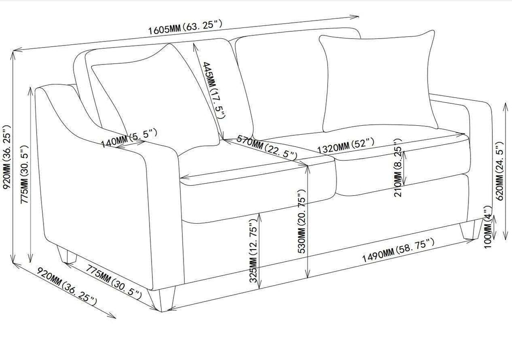 Christine Upholstered Sloped Arm Loveseat Beige