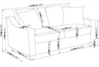 Christine Upholstered Sloped Arm Loveseat Beige