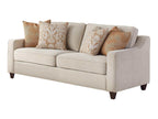 Christine Upholstered Sloped Arm Sofa Beige