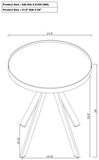 Briggs Round Marble Printed Glass Top Coffee Table White