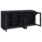 Riva 4-door Dining Sideboard Buffet Storage Credenza Black